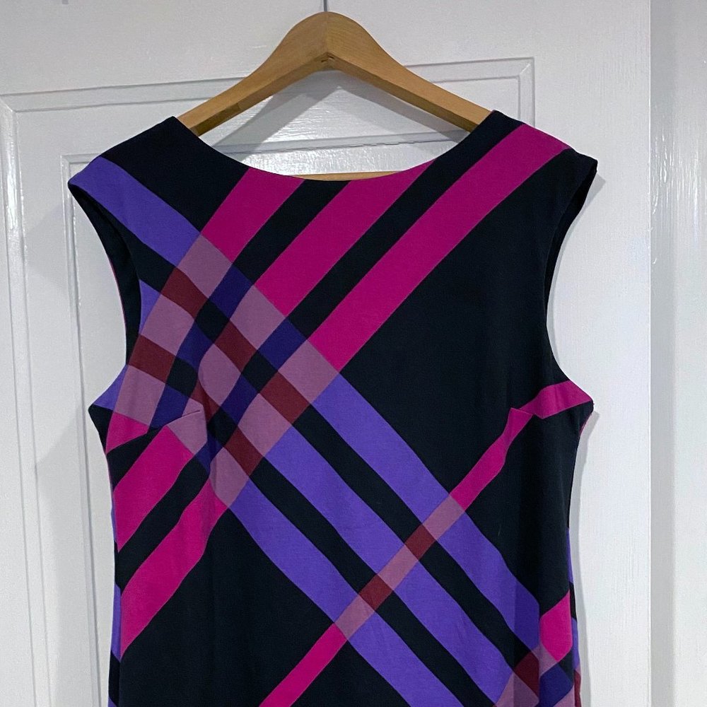 Pink & Purple Plaid Patterned Dress